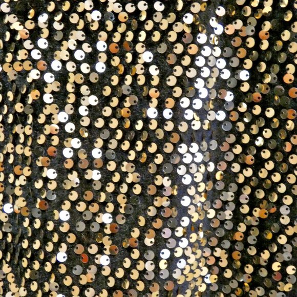Tu Gold Sequins Blouse Women Size 8 Party Top Cocktail Dinner Dance Date Night - Picture 7 of 13